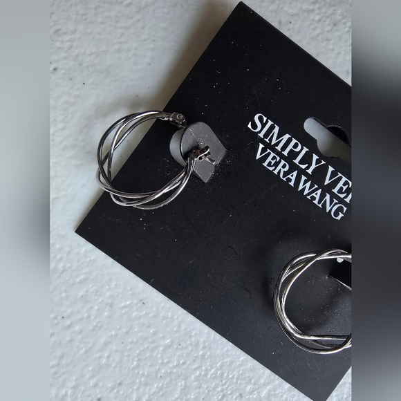 Simply Vera Vera Wang Silver Hoop Earrings - Picture 2 of 3